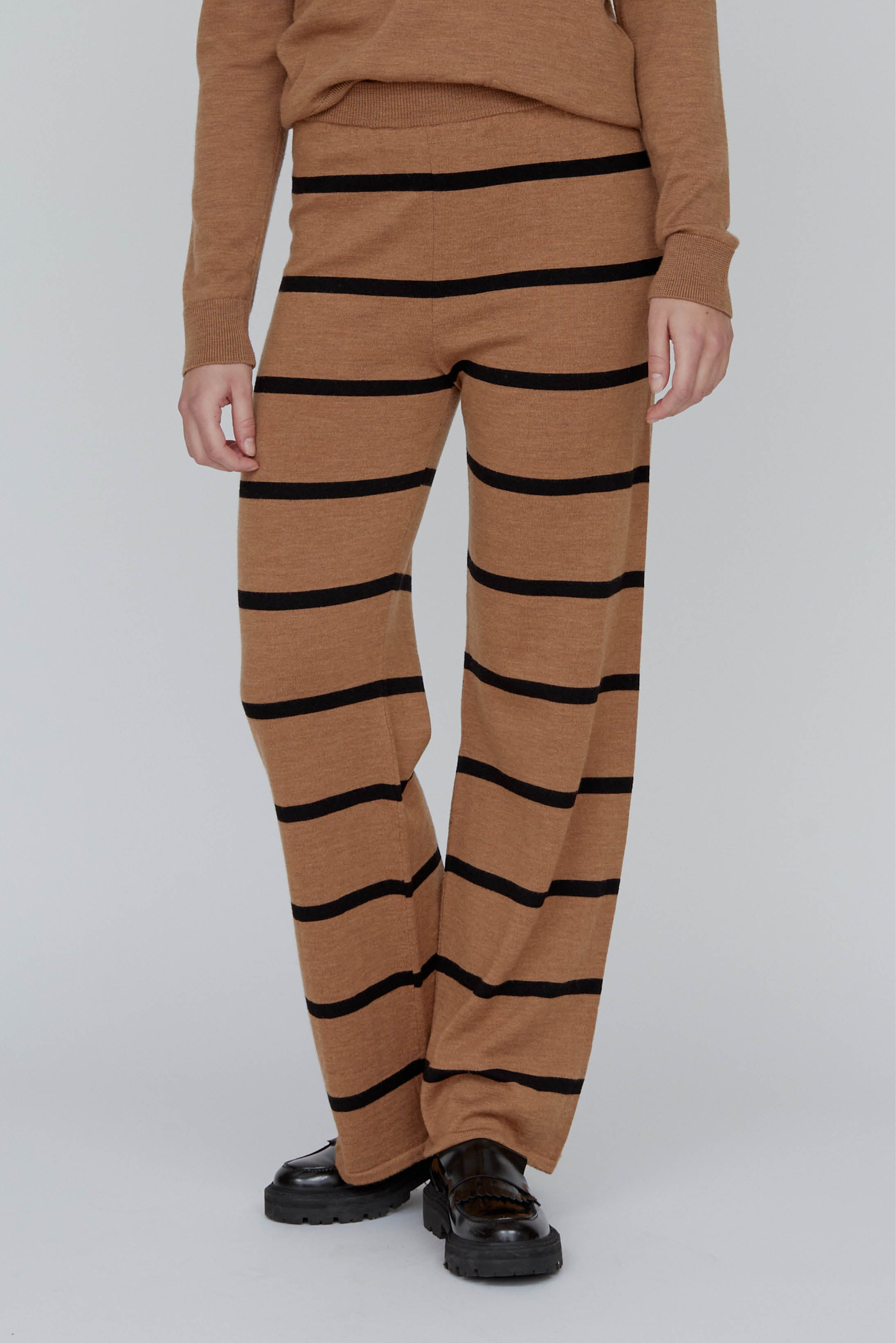 Basic Apparel Vera Wide Pants Pants 636 Apple Cinnamon / Black